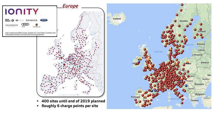 IONITY歐洲充電網(wǎng)絡(luò)布局圖亮相