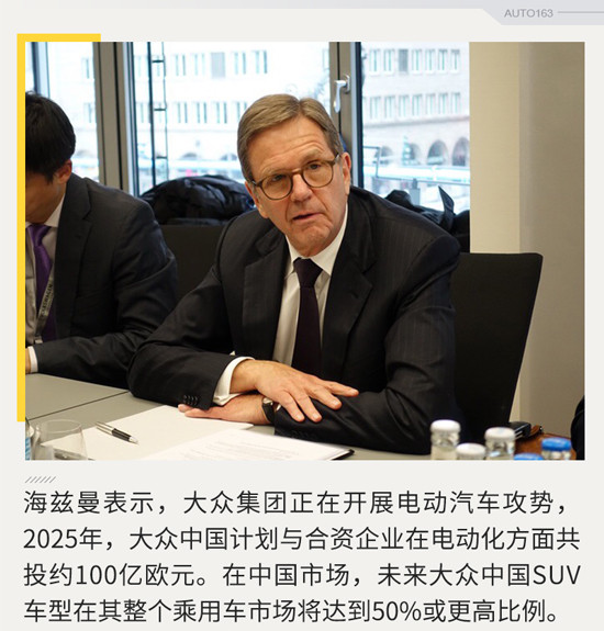 海茲曼:SUV車型將占50% 新能源車8年內國產