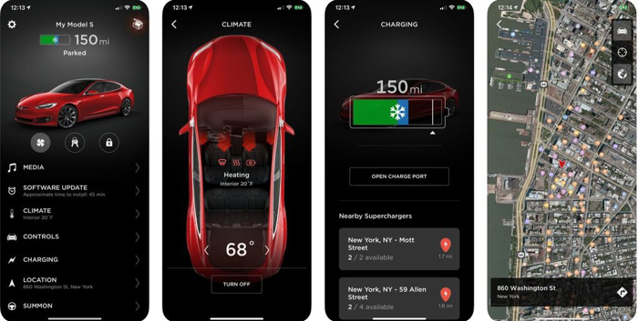 特斯拉app添加汽車充電功能選項